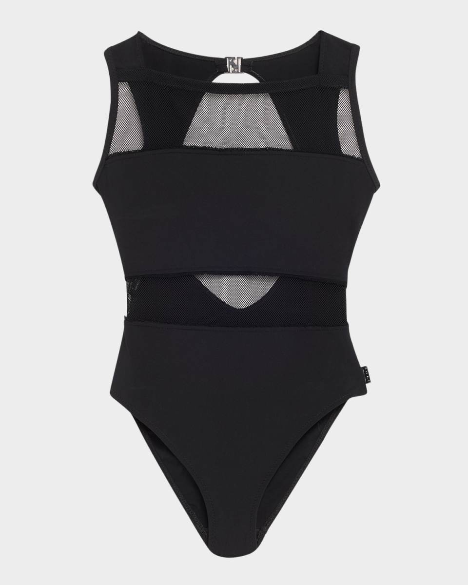 Mesh Cutout One-Piece Swimsuit